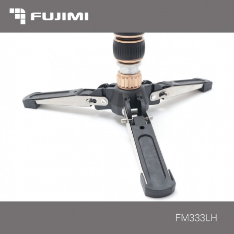 Монопод FUJIMI FM333LH Алюминиевый монопод с 3-х точечным упором (ногами) и алюминиевой головой для видеосъёмки. высота 1660 мм, макс. нагр.6 кг - фото 4