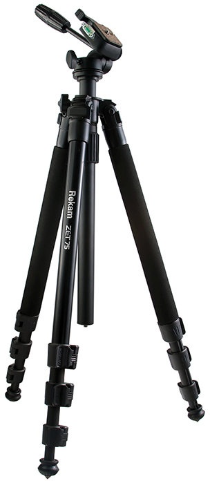 Фото - Штатив Rekam ZET-75 напольный черный (1380гр.) штатив для камеры и смартфона для фото и видеосъемки tripod 3110 серебристый черный