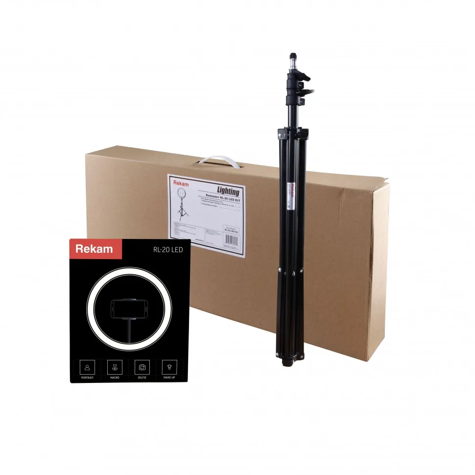 Штатив Rekam RL-20 LED Kit напольный черный - фото 2