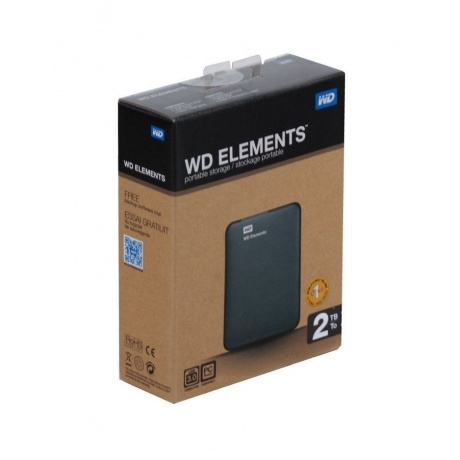 Внешний HDD WD Elements Portable 1Tb Black (WDBUZG0010BBK-WESN) - фото 5
