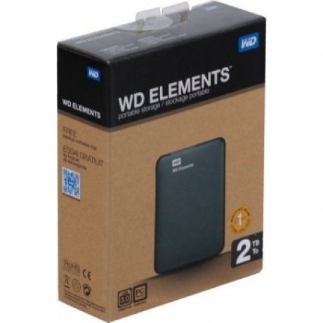 Внешний HDD WD Elements Portable 2Tb Black (WDBU6Y0020BBK-WESN) - фото 5