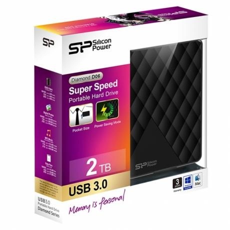 Внешний HDD Silicon Power Diamond D06 2Tb (SP020TBPHDD06S3K) - фото 4