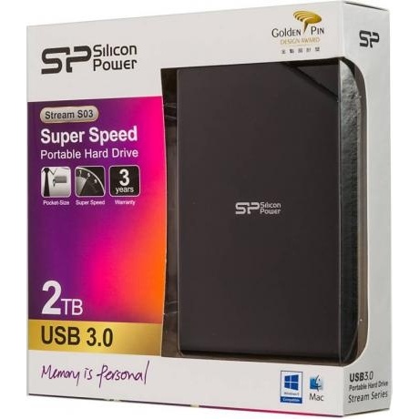 Внешний HDD Silicon Power Stream S03 2Tb Black (SP020TBPHDS03S3K) - фото 4