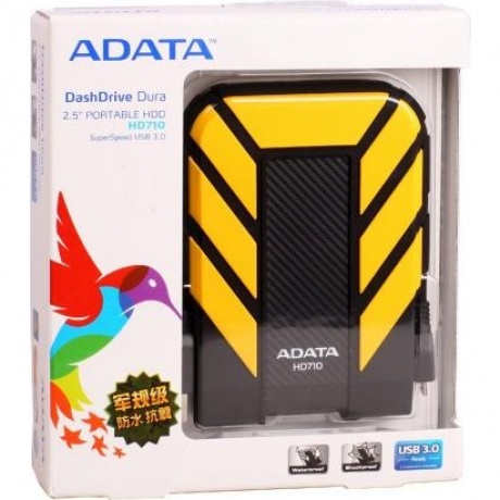 Внешний HDD A-Data DashDrive Durable HD710P 2Tb Yellow (AHD710P-2TU31-CYL) - фото 5
