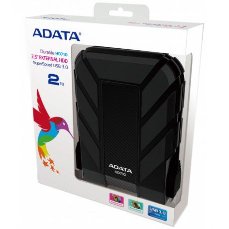 Внешний HDD A-Data DashDrive Durable HD710P 2Tb Black (AHD710P-2TU31-CBK) - фото 5