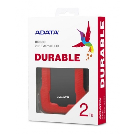 Внешний HDD A-DATA 2TB HD330 25&quot; красный (AHD330-2TU31-CRD) - фото 3