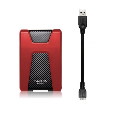 Внешний HDD ADATA DashDrive Durable HD650 1TB красный (AHD650-1TU31-CRD) - фото 2