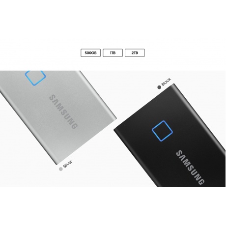 Внешний SSD Samsung Portable SSD T7 Touch 2 ТБ Type-C Silver Retail (MU-PC2T0S/WW) - фото 15