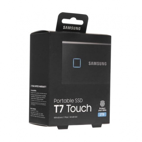 Внешний SSD Samsung Portable SSD T7 Touch 2 ТБ black (MU-PC2T0KWW) - фото 5