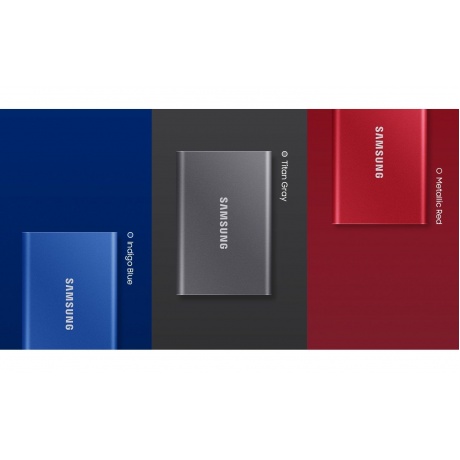 Внешний SSD Samsung 1Tb T7, PCIe USB3.2/Type-C Indigo Blue (MU-PC1T0H/WW) - фото 17
