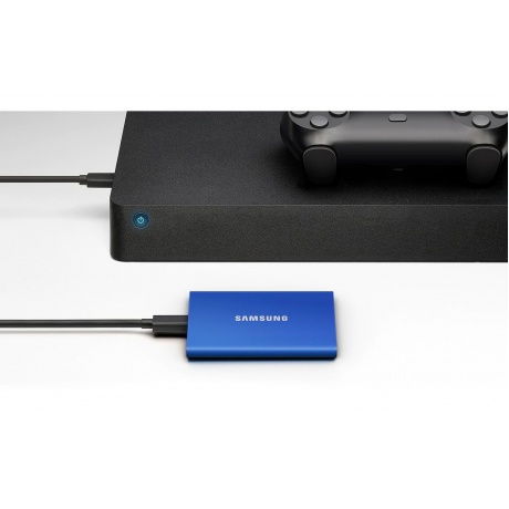 Внешний SSD Samsung 1Tb T7, PCIe USB3.2/Type-C Indigo Blue (MU-PC1T0H/WW) - фото 18