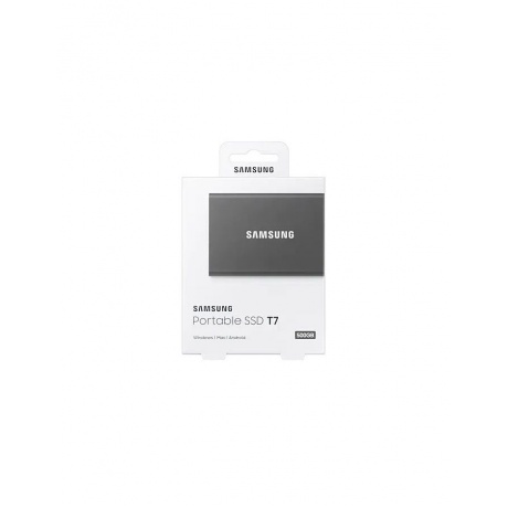 Внешний SSD Samsung 500Gb T7, PCIe USB3.2/Type-C Titan Grey (MU-PC500T/WW) - фото 8