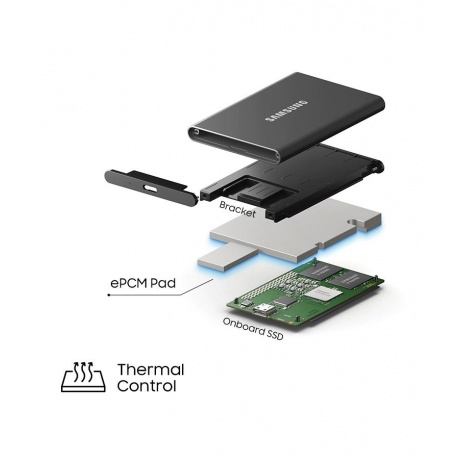 Внешний SSD Samsung Portable SSD T7 Touch 1 ТБ gray (MU-PC1T0TWW) - фото 20