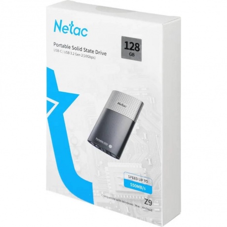 Внешний SSD Netac Z9 128Gb (NT01Z9-128G-32BK) - фото 7