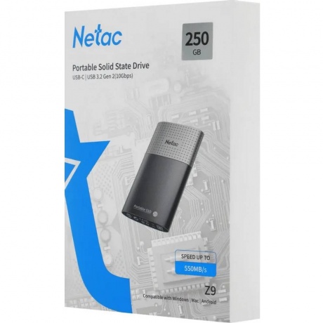 Внешний SSD Netac Z9 250Gb (NT01Z9-250G-32BK) - фото 5