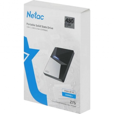 Внешний SSD Netac Z7S 480Gb (NT01Z7S-480G-32BK) - фото 7