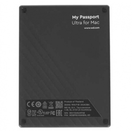 Внешний HDD Western Digital My Passport Ultra for Mac 4Tb (WDBPMV0040BSL-WESN) Silver - фото 4