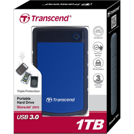 Внешний HDD Transcend StoreJet 25H3 1Tb Blue (TS1TSJ25H3B) - фото 5