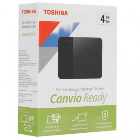 Внешний HDD Toshiba Canvio Ready 4.0Tb (HDTP340EK3СA) USB3.2, Black - фото 9
