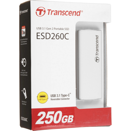 Внешний SSD Transcend 250Gb ESD260C (TS250GESD260C) Silver - фото 6