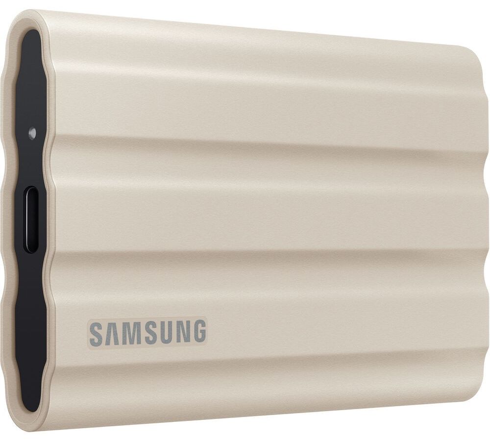 Внешний SSD Samsung 1Tb T7 Shield (MU-PE1T0K/WW) Бежевый внешний ssd samsung 1tb t7 shield mu pe1t0r ww синий