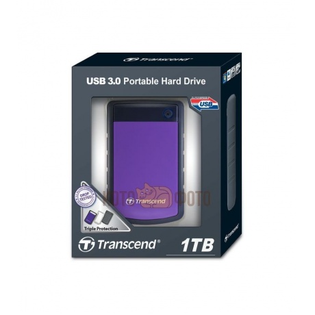 Внешний HDD Transcend StoreJet 25H3 1Tb Purple (TS1TSJ25H3P) - фото 2