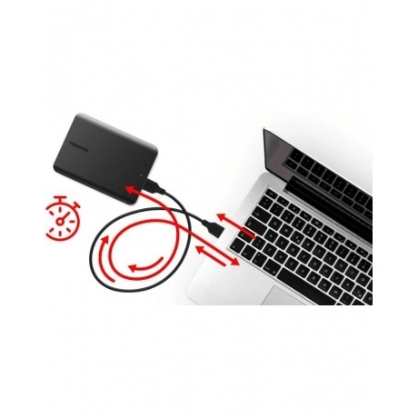 Внешний жесткий диск Toshiba Canvio basics 4TB black (HDTB540EK3CA) - фото 7