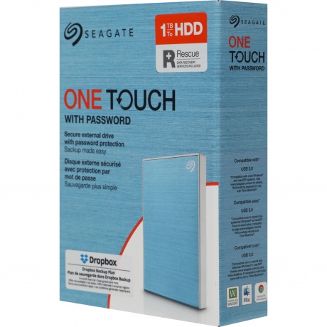 Внешний жесткий диск Seagate One Touch 1TB (STKY1000402) Blue - фото 7
