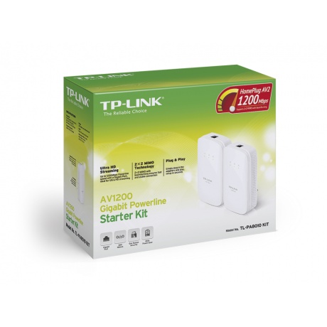 Комплект адаптеров Powerline TP-LINKTP-Link TL-PA8010KIT AV1200 - фото 2