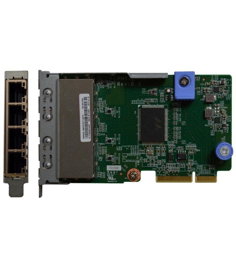Сетевой адаптер Lenovo TCH ThinkSystem 1Gb 4-port RJ45 LOM (7ZT7A00545) цена и фото
