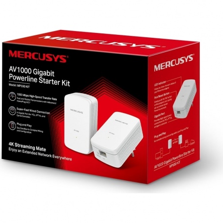 Wi-Fi адаптер Powerline Mercusys MP500 KIT - фото 4