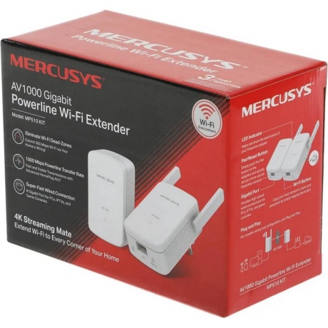Wi-Fi адаптер Powerline Mercusys MP510 KIT - фото 20