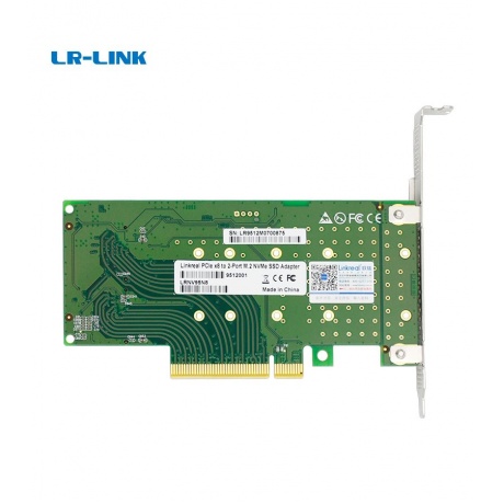 Адаптер LR-Link LRNV95N8 PCIe x8 to 2-Port M.2 - фото 5