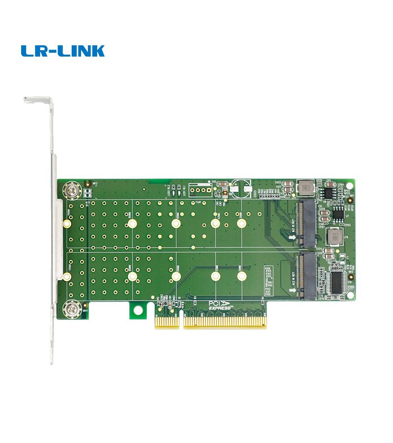 Адаптер LR-Link LRNV95N8 PCIe x8 to 2-Port M.2 адаптер linkreal lrnv95n8 pcie x8 to 2 port m 2 nvme adapter 50 300701