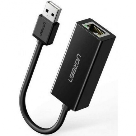 Сетевой адаптер UGREEN USB 2.0, 10/100 Мбит/с, цвет черный (2025...