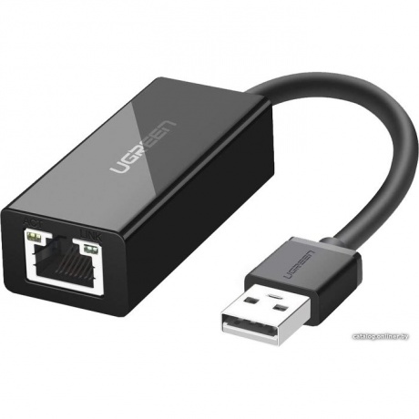 Сетевой адаптер UGREEN USB 2.0, 10/100 Мбит/с, цвет черный (20254) - фото 2