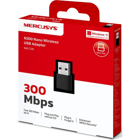 Wi-Fi адаптер USB Mercusys MA12N - фото 2