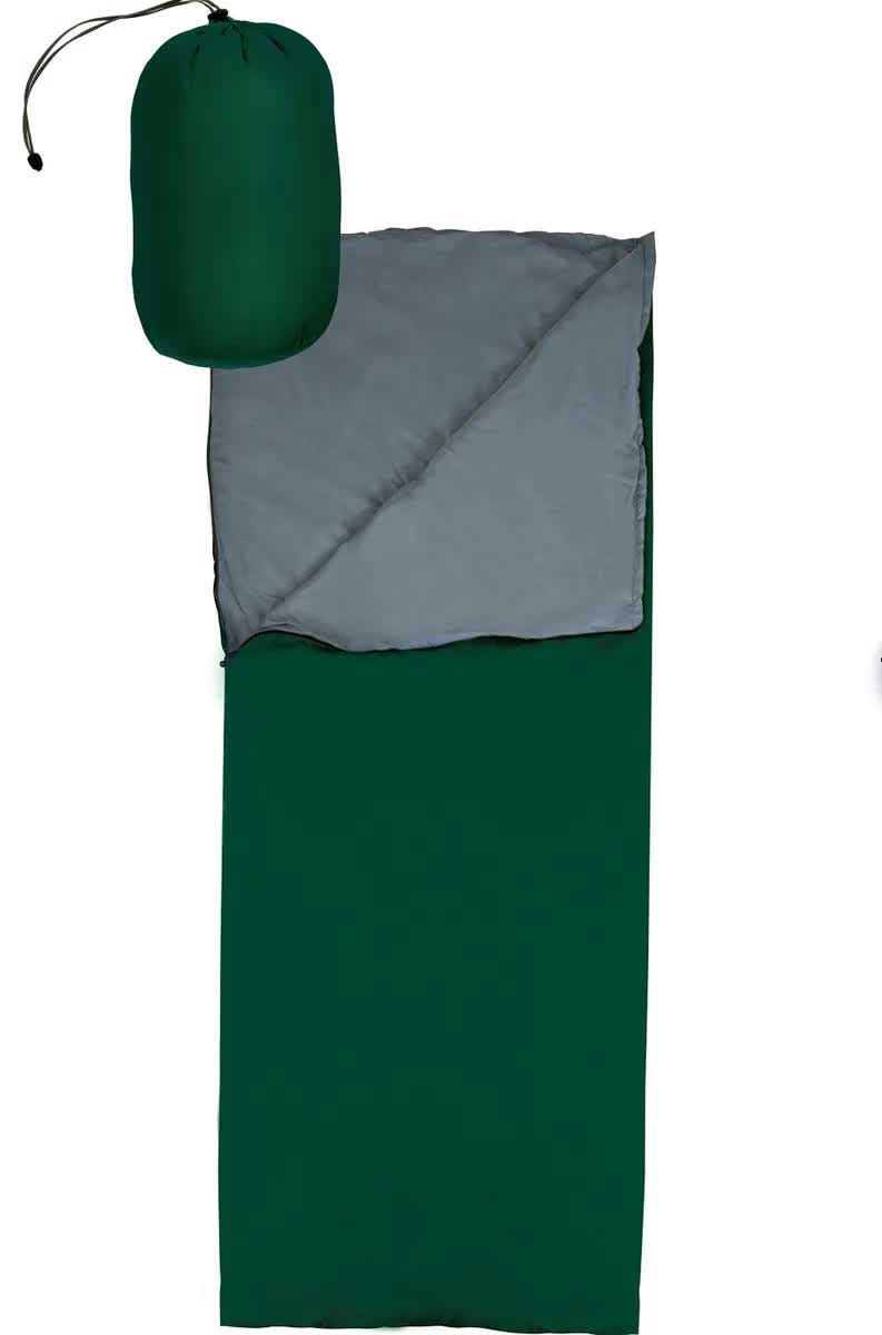 Спальный мешок-одеяло СМ001 (зелёный/серый+синий/серый) спальный мешок см001 ecos в ассортименте 180x140 см