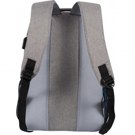 Рюкзак ECOS Городской, серый/синий 15л, с USB портом - фото 2