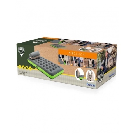 Надувной матрас BestWay Roll &amp; Relax 188x99x22cm 67619 BW - фото 5