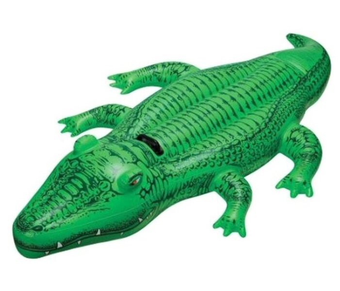 Игрушка надувная для плавания Крокодил 168*86см малый 58546NP матрасы для плавания intex надувная игрушка наездник самолет с водяной пушкой