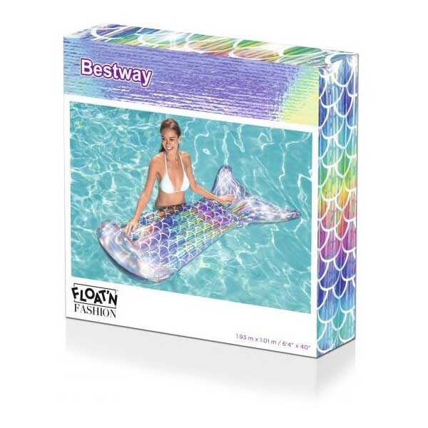 Надувной матрас 193*101см Радужный хвост русалки Bestway 43413 - фото 5