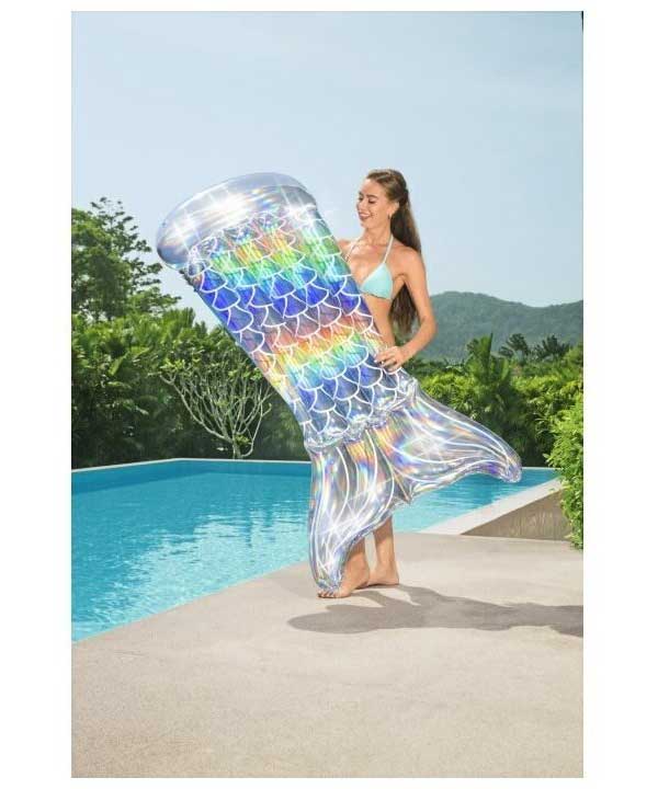 Надувной матрас 193*101см Радужный хвост русалки Bestway 43413 - фото 9