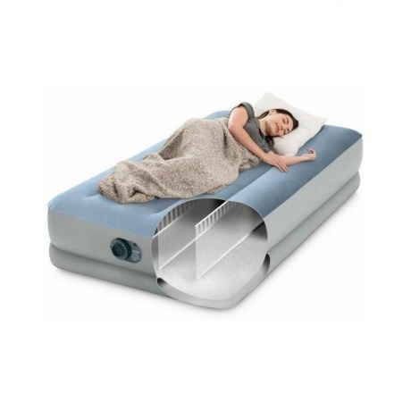 Надувная кровать Intex Twin Dura-Beam Comfort 99x191x36cm 64157 - фото 2