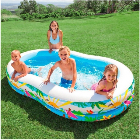 Бассейн надувной INTEX Swim Center Райская Лагуна, 56490, 262х160х46 - фото 5