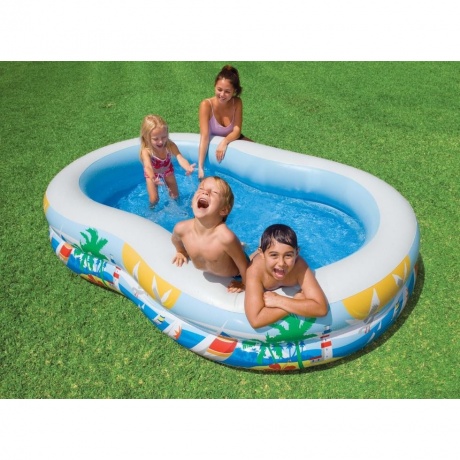 Бассейн надувной INTEX Swim Center Райская Лагуна, 56490, 262х160х46 - фото 7