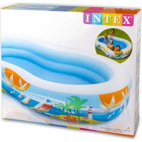 Бассейн надувной INTEX Swim Center Райская Лагуна, 56490, 262х160х46 - фото 9