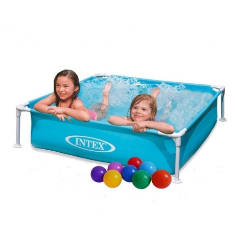 Бассейн детский каркасный INTEX, синий, 57173, 122х122х30 - фото 2