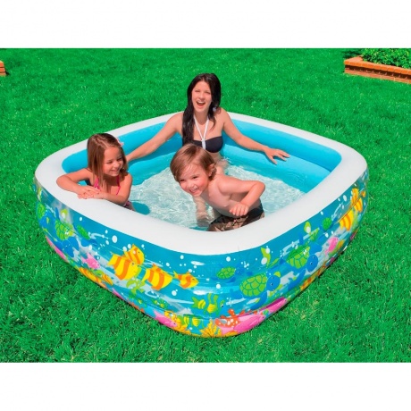 Бассейн надувной INTEX Аквариум, 57471, 159x159x50 - фото 3