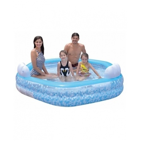 Бассейн гигантский семейный шестиугольник Sunclub 223*211*58 см 57161 - фото 2